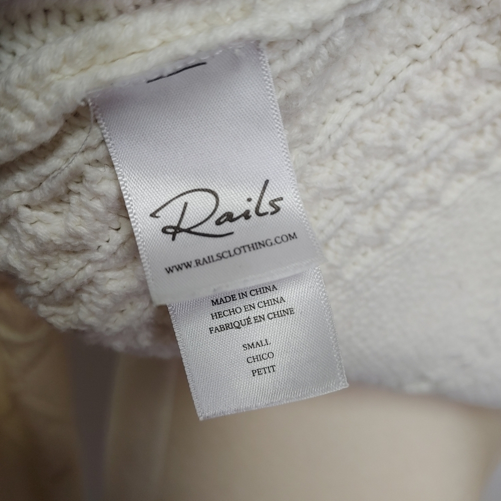 Rails Reese patchwork Cable knit cardigan size S - Picture 11 of 15